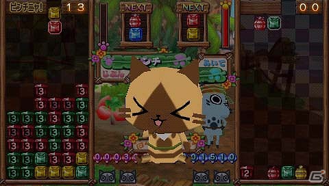PSP「アイルーでパズルー」マイアイルーの着せかえ要素や個性豊かな必殺技＆コラボレーションを紹介の画像16