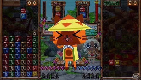 PSP「アイルーでパズルー」マイアイルーの着せかえ要素や個性豊かな必殺技＆コラボレーションを紹介の画像20