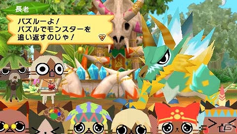 PSP「アイルーでパズルー」パズル祭りにおなじみのモンスターが乱入！？さらに個性的なキャラクターや必殺技を動画＆画像で紹介の画像1