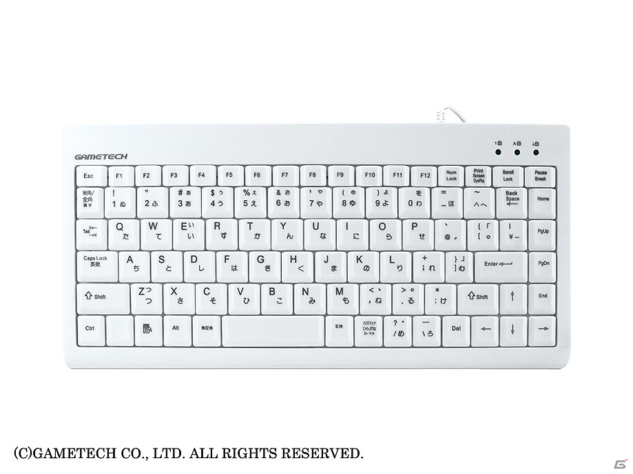 ゲームテック、PS3やWiiに対応した「ミニUSBキーボード」を7月31日に発売の画像2