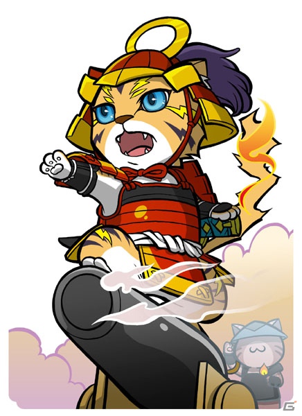 Yahoo！Mobege/Mobage「のぶニャがの野望」にて「剛勇鎮西一」をテーマとしたねこ武将カードが追加の画像1