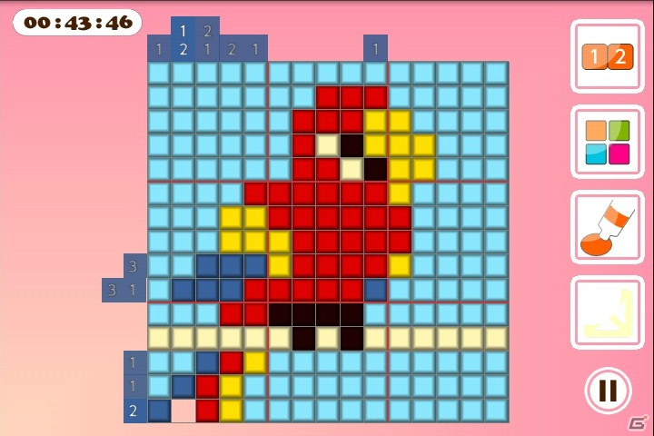 パズルを解いて絵を完成させよう！Android向けに「カラークロス」が配信開始の画像1