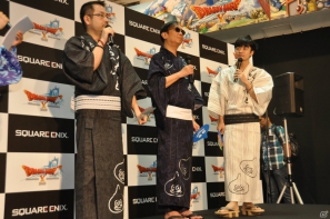 Wii「ドラゴンクエストX　目覚めし五つの種族　オンライン」ゲストに堀井雄二氏、齊藤陽介氏、福山潤さんが登壇！99人のファンがスライムうちわで発売カウントダウン！の画像42