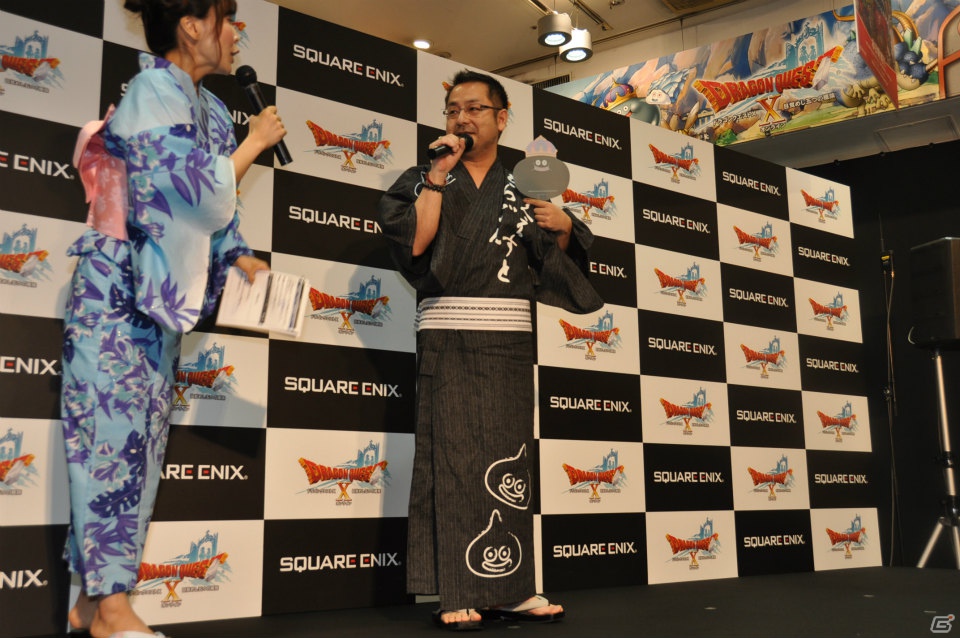 Wii「ドラゴンクエストX　目覚めし五つの種族　オンライン」ゲストに堀井雄二氏、齊藤陽介氏、福山潤さんが登壇！99人のファンがスライムうちわで発売カウントダウン！の画像12