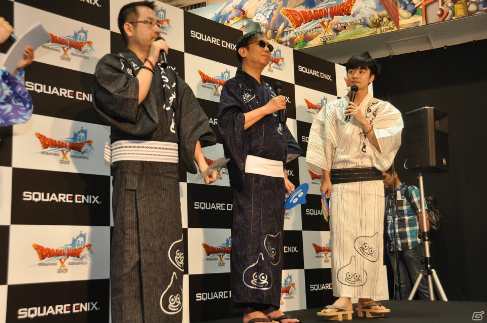 Wii「ドラゴンクエストX　目覚めし五つの種族　オンライン」ゲストに堀井雄二氏、齊藤陽介氏、福山潤さんが登壇！99人のファンがスライムうちわで発売カウントダウン！の画像42