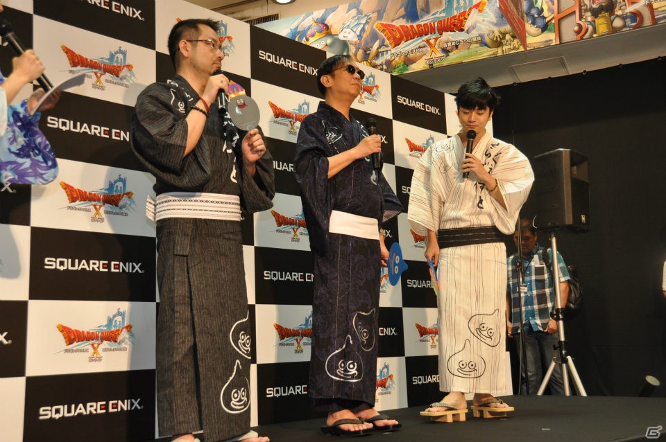 Wii「ドラゴンクエストX　目覚めし五つの種族　オンライン」ゲストに堀井雄二氏、齊藤陽介氏、福山潤さんが登壇！99人のファンがスライムうちわで発売カウントダウン！の画像43