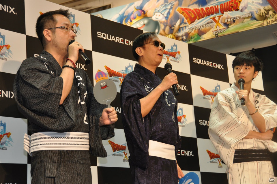 Wii「ドラゴンクエストX　目覚めし五つの種族　オンライン」ゲストに堀井雄二氏、齊藤陽介氏、福山潤さんが登壇！99人のファンがスライムうちわで発売カウントダウン！の画像49