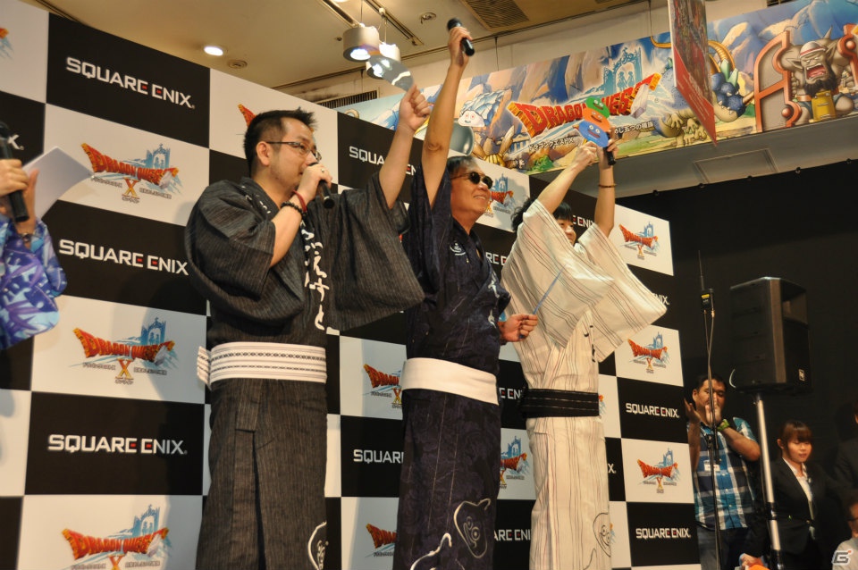 Wii「ドラゴンクエストX　目覚めし五つの種族　オンライン」ゲストに堀井雄二氏、齊藤陽介氏、福山潤さんが登壇！99人のファンがスライムうちわで発売カウントダウン！の画像58