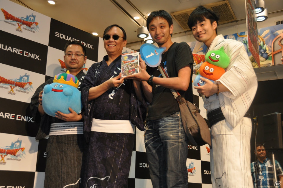 Wii「ドラゴンクエストX　目覚めし五つの種族　オンライン」ゲストに堀井雄二氏、齊藤陽介氏、福山潤さんが登壇！99人のファンがスライムうちわで発売カウントダウン！の画像71