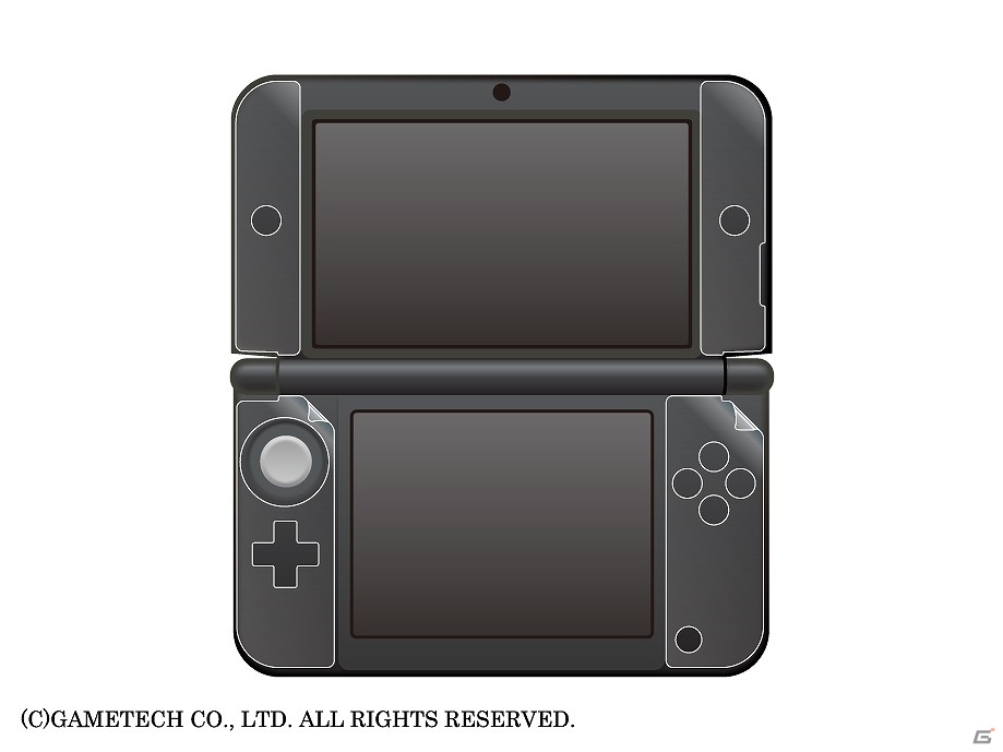 ゲームテック、3DSLL本体をキズや指紋汚れから守る「よごれなシート3DLL」を8月31日に発売の画像1