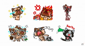 スマートフォンアプリ「LINE」スタンプに可愛らしい「アイルー」が登場！8月29日より40種1セットで販売開始の画像1