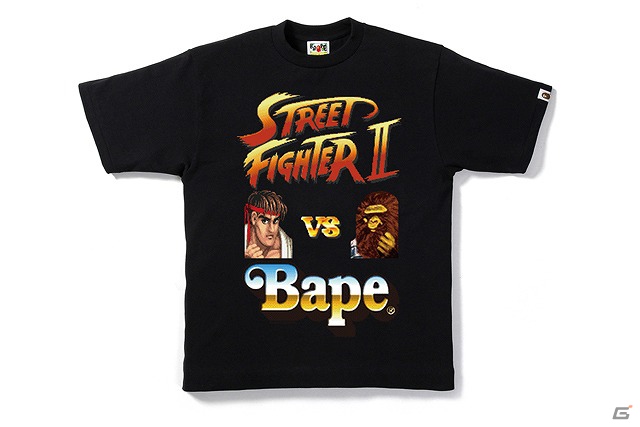 「ストリートファイター」とアパレルブランド「A BATHING APE」のコラボレーションTシャツが発売決定！東京ゲームショウ2012で先行販売を実施の画像1