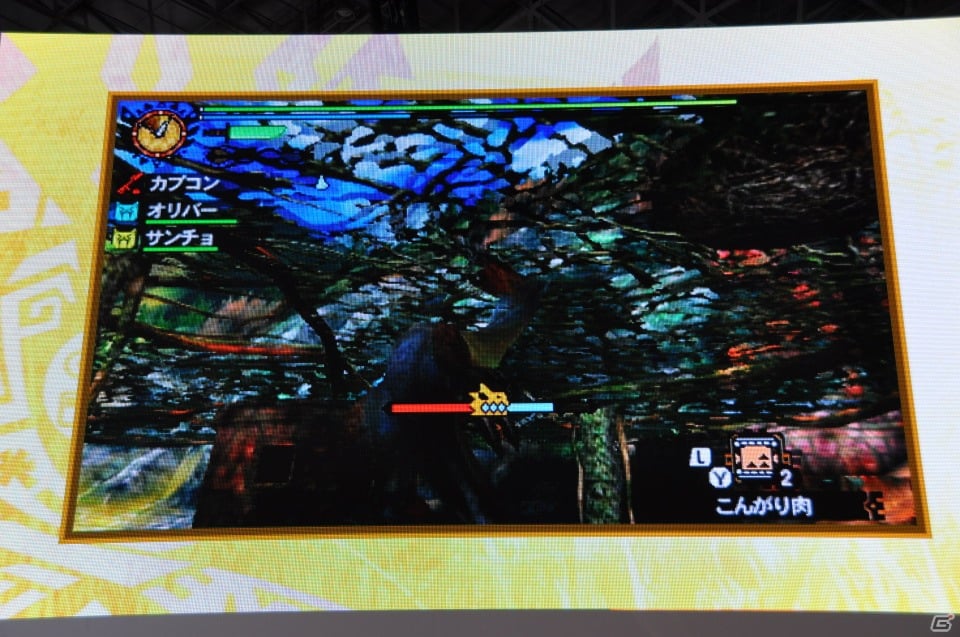 【TGS 2012】2013年3月に発売決定した「モンスターハンター4」マルチプレイにも対応、パッケージモンスターは「ゴア・マガラ」新たな拠点「バルバレ」や操虫棍の実機プレイもの画像100