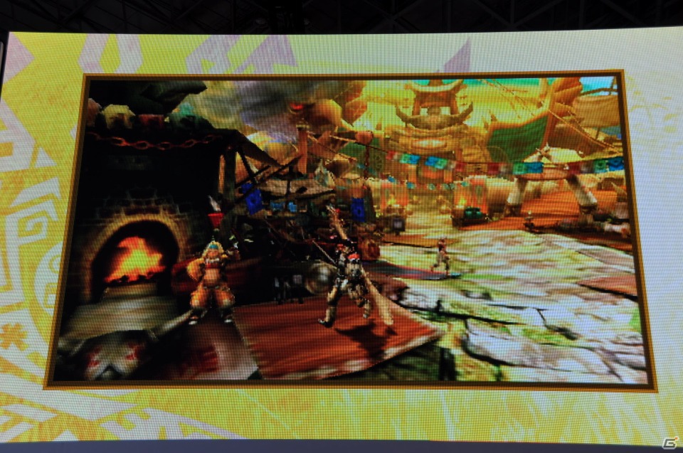 【TGS 2012】2013年3月に発売決定した「モンスターハンター4」マルチプレイにも対応、パッケージモンスターは「ゴア・マガラ」新たな拠点「バルバレ」や操虫棍の実機プレイもの画像17