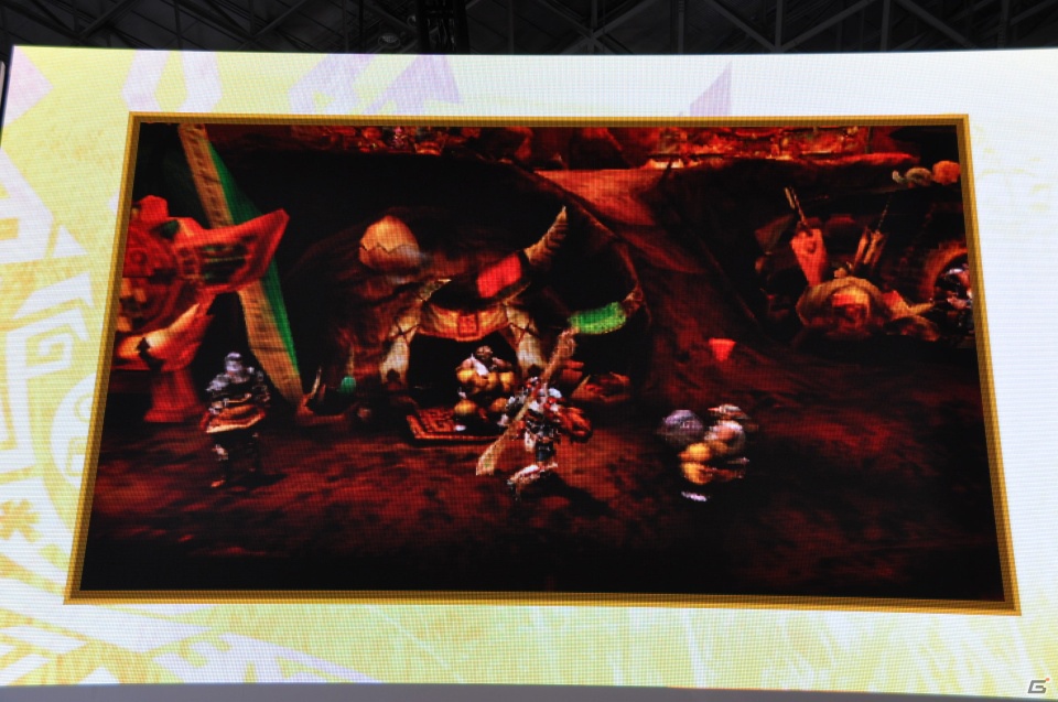 【TGS 2012】2013年3月に発売決定した「モンスターハンター4」マルチプレイにも対応、パッケージモンスターは「ゴア・マガラ」新たな拠点「バルバレ」や操虫棍の実機プレイもの画像32