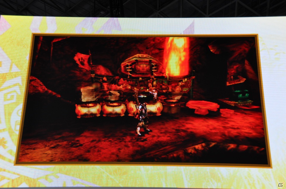 【TGS 2012】2013年3月に発売決定した「モンスターハンター4」マルチプレイにも対応、パッケージモンスターは「ゴア・マガラ」新たな拠点「バルバレ」や操虫棍の実機プレイもの画像34
