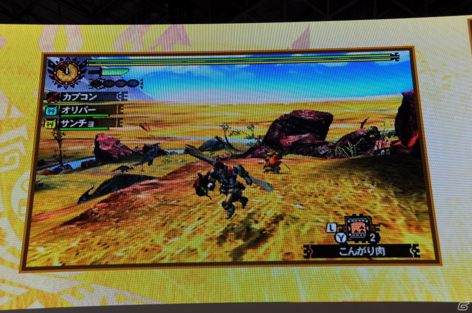 【TGS 2012】2013年3月に発売決定した「モンスターハンター4」マルチプレイにも対応、パッケージモンスターは「ゴア・マガラ」新たな拠点「バルバレ」や操虫棍の実機プレイもの画像49