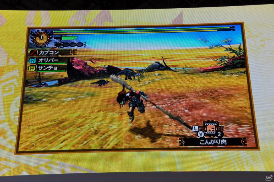 【TGS 2012】2013年3月に発売決定した「モンスターハンター4」マルチプレイにも対応、パッケージモンスターは「ゴア・マガラ」新たな拠点「バルバレ」や操虫棍の実機プレイもの画像51