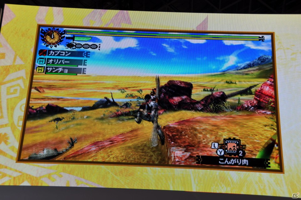 【TGS 2012】2013年3月に発売決定した「モンスターハンター4」マルチプレイにも対応、パッケージモンスターは「ゴア・マガラ」新たな拠点「バルバレ」や操虫棍の実機プレイもの画像52