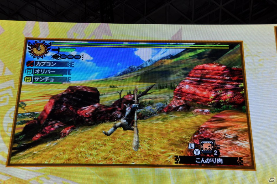 【TGS 2012】2013年3月に発売決定した「モンスターハンター4」マルチプレイにも対応、パッケージモンスターは「ゴア・マガラ」新たな拠点「バルバレ」や操虫棍の実機プレイもの画像57