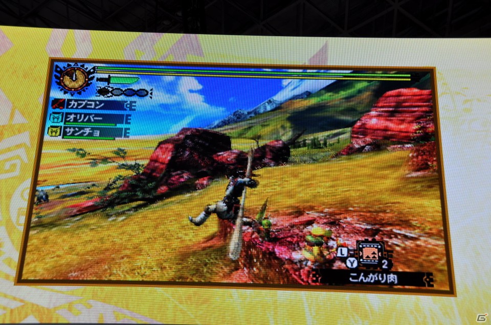 【TGS 2012】2013年3月に発売決定した「モンスターハンター4」マルチプレイにも対応、パッケージモンスターは「ゴア・マガラ」新たな拠点「バルバレ」や操虫棍の実機プレイもの画像59