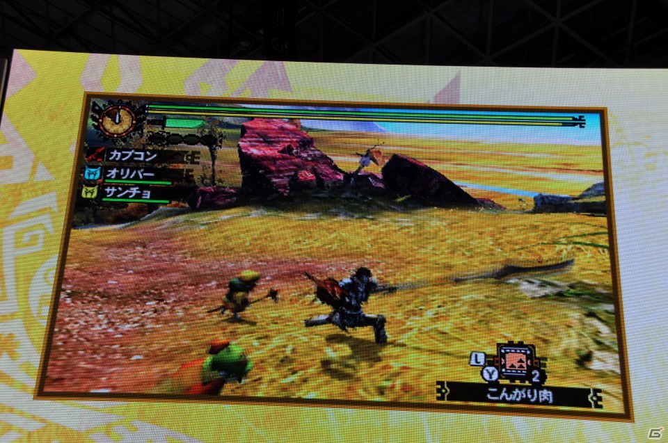 【TGS 2012】2013年3月に発売決定した「モンスターハンター4」マルチプレイにも対応、パッケージモンスターは「ゴア・マガラ」新たな拠点「バルバレ」や操虫棍の実機プレイもの画像63