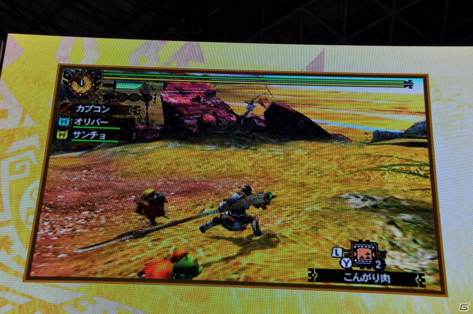 【TGS 2012】2013年3月に発売決定した「モンスターハンター4」マルチプレイにも対応、パッケージモンスターは「ゴア・マガラ」新たな拠点「バルバレ」や操虫棍の実機プレイもの画像64
