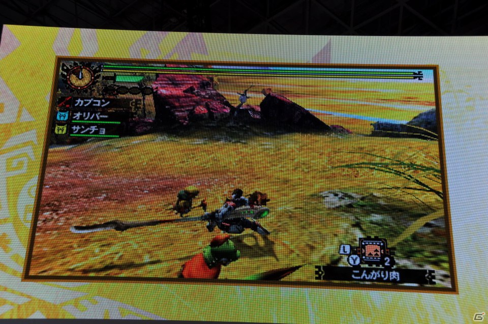 【TGS 2012】2013年3月に発売決定した「モンスターハンター4」マルチプレイにも対応、パッケージモンスターは「ゴア・マガラ」新たな拠点「バルバレ」や操虫棍の実機プレイもの画像65