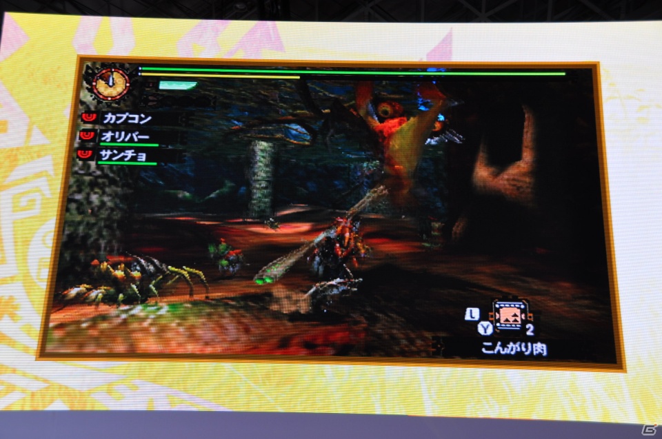 【TGS 2012】2013年3月に発売決定した「モンスターハンター4」マルチプレイにも対応、パッケージモンスターは「ゴア・マガラ」新たな拠点「バルバレ」や操虫棍の実機プレイもの画像83