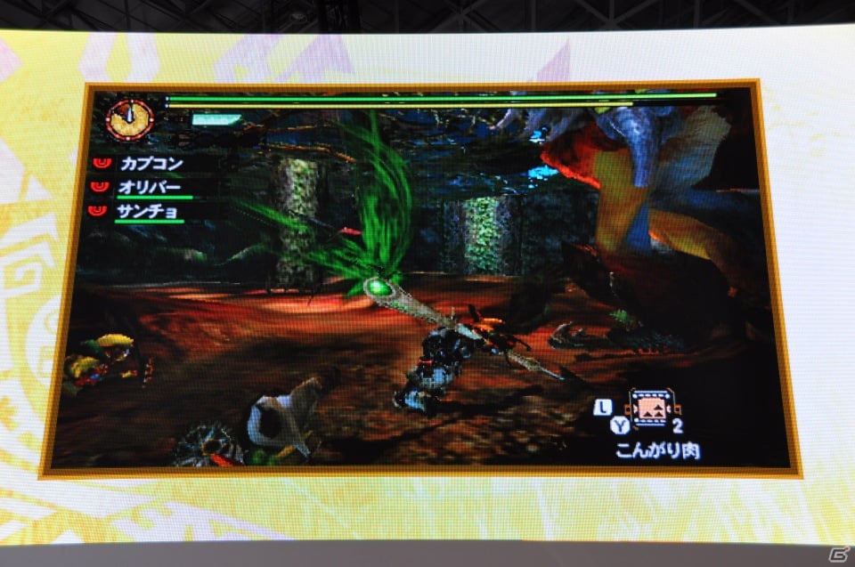 【TGS 2012】2013年3月に発売決定した「モンスターハンター4」マルチプレイにも対応、パッケージモンスターは「ゴア・マガラ」新たな拠点「バルバレ」や操虫棍の実機プレイもの画像87