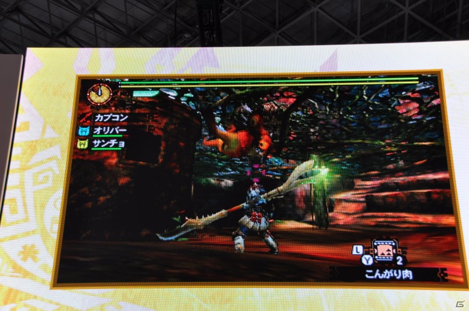 【TGS 2012】2013年3月に発売決定した「モンスターハンター4」マルチプレイにも対応、パッケージモンスターは「ゴア・マガラ」新たな拠点「バルバレ」や操虫棍の実機プレイもの画像88