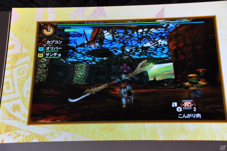 【TGS 2012】2013年3月に発売決定した「モンスターハンター4」マルチプレイにも対応、パッケージモンスターは「ゴア・マガラ」新たな拠点「バルバレ」や操虫棍の実機プレイもの画像89
