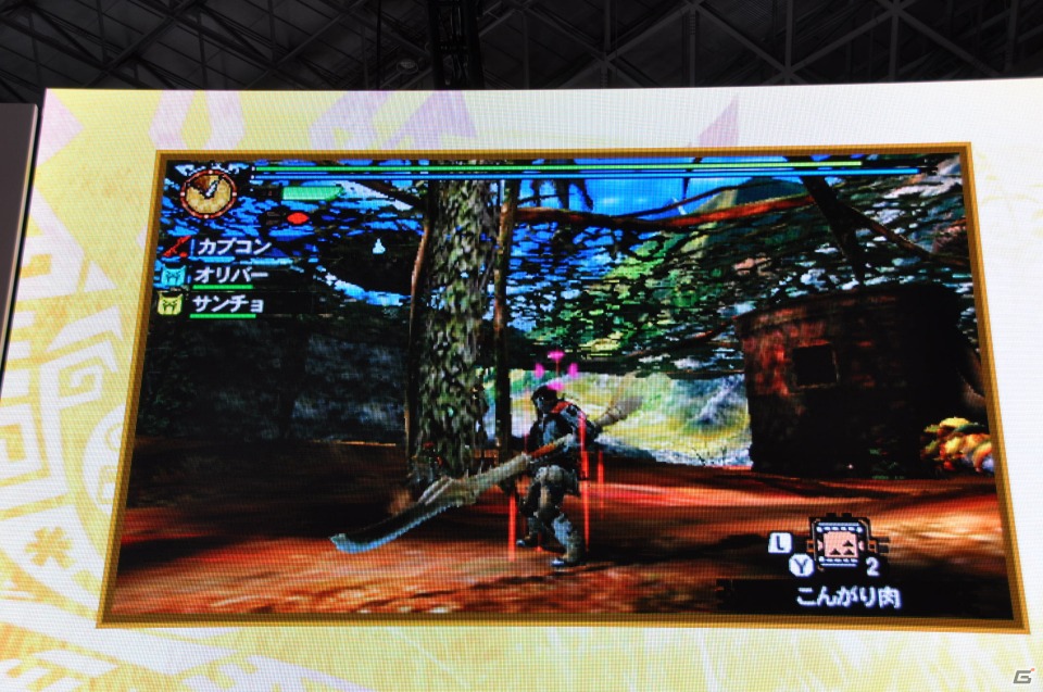 【TGS 2012】2013年3月に発売決定した「モンスターハンター4」マルチプレイにも対応、パッケージモンスターは「ゴア・マガラ」新たな拠点「バルバレ」や操虫棍の実機プレイもの画像91