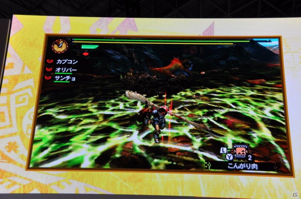 【TGS 2012】2013年3月に発売決定した「モンスターハンター4」マルチプレイにも対応、パッケージモンスターは「ゴア・マガラ」新たな拠点「バルバレ」や操虫棍の実機プレイもの画像92