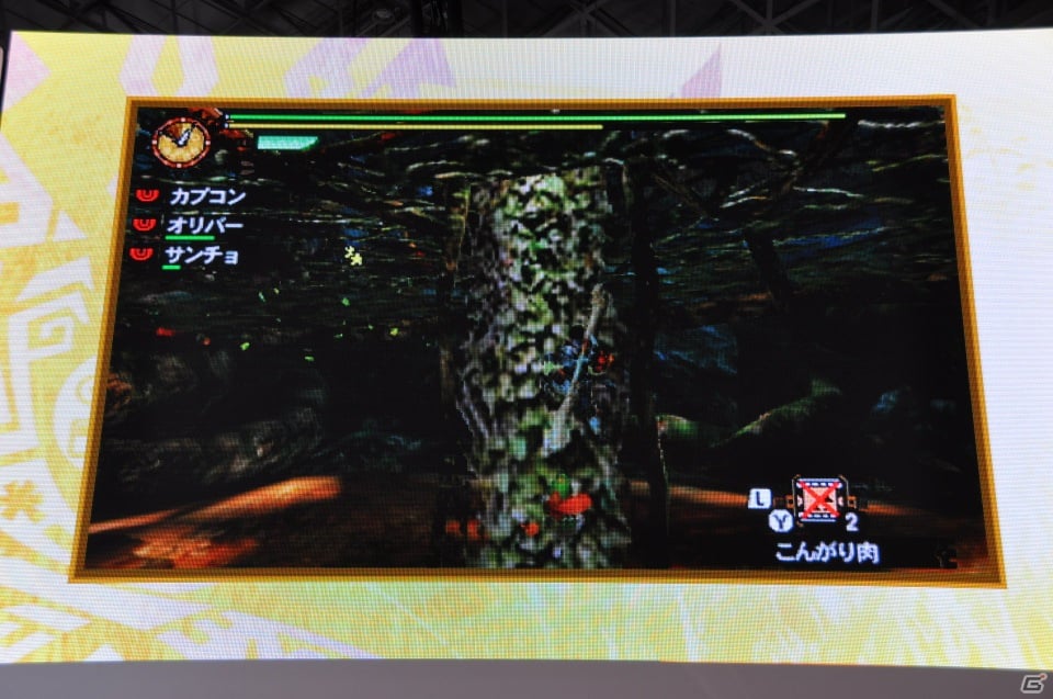 【TGS 2012】2013年3月に発売決定した「モンスターハンター4」マルチプレイにも対応、パッケージモンスターは「ゴア・マガラ」新たな拠点「バルバレ」や操虫棍の実機プレイもの画像94