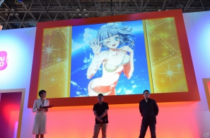 【TGS 2012】東京メトロ8駅で「スパロボOG」のポスターが!佐山彩香さんの水着姿も堪能できた「スーパーロボット大戦Card Chronicle」&イベント告知ステージの画像12