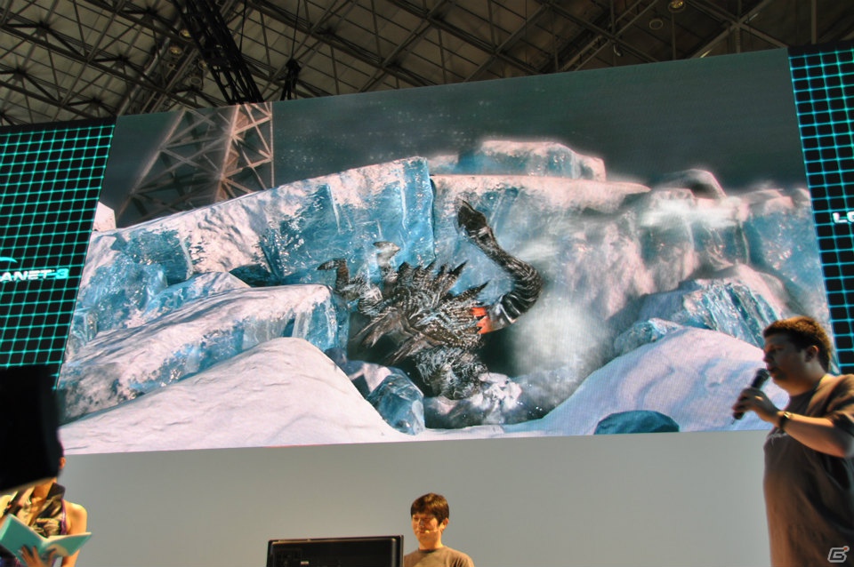 【TGS 2012】「ロスト プラネット 3」実機プレイで極寒の惑星EDN-3rdに潜む謎に迫る！？独特の操作感のユーティリティ・リグで巨大AKを圧倒！の画像74