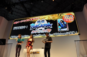 【TGS 2012】新感覚パズルゲーム「忍者アームズ」グラドルの森下悠里さんがセクシーなくノ一衣装で実機プレイ！サテライト制作のアニメを収録した新PVも公開の画像49