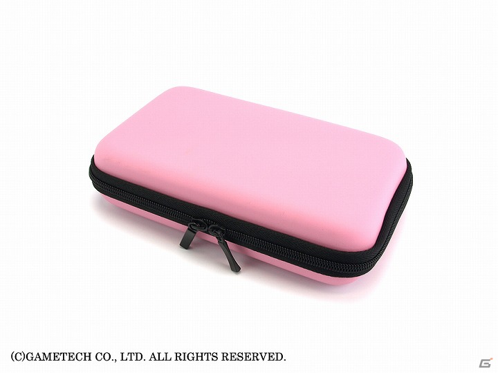 ゲームテック、軽量で衝撃に強いEVA素材の3DSLL用セミハードポーチの新色「ピンク」を9月27日に発売の画像1