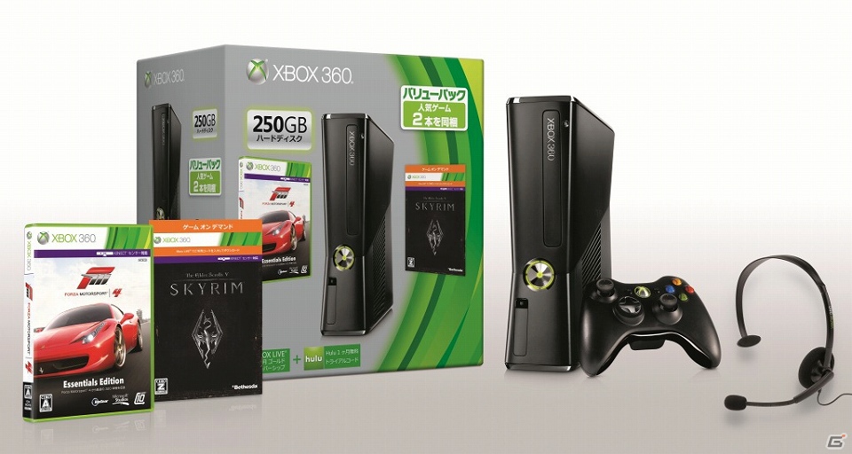 Xbox 360「The Elder Scrolls V： Skyrim」「Forza Motorsport 4 Essentials Edition」の2タイトルを同梱した「Xbox 360 250GB バリューパック」10月4日発売の画像4