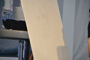 【TGS 2012】島本和彦先生が汗だくで描く力強い「張飛」にどんどん命が吹き込まれるッ！サービスでコンパニオンも直筆イラストに！？の画像21