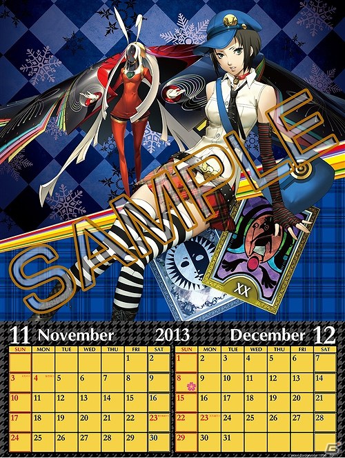 「ペルソナ4 ザ・ゴールデン」「ペルソナ4 ジ・アルティメット イン マヨナカアリーナ」の2013年版壁掛けカレンダーが発売決定！予約注文受付開始の画像7