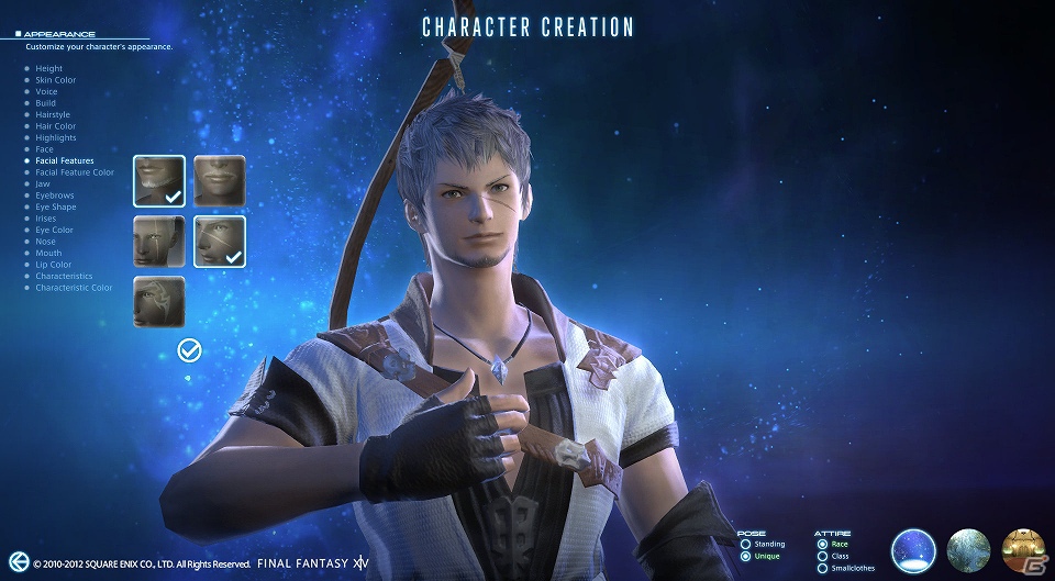 「ファイナルファンタジーXIV: 新生エオルゼア」αテスト版のキャラクタークリエイション画面公開！ヒューラン男性とミコッテ女性の姿をチェックしようの画像2