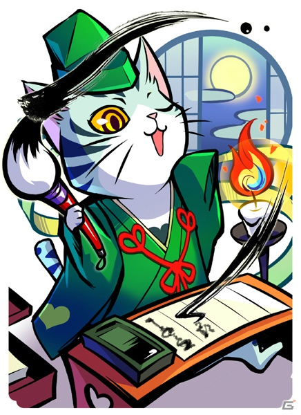 Yahoo！Mobage/Mobage「のぶニャがの野望」新たな“ねこ武将”カードを追加！追加カードテーマは「愛の一字」の画像1