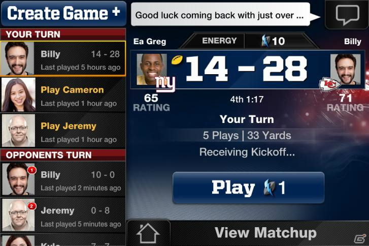 NFLの世界を直感的に楽しもう！iOS「Madden NFL13 Social」が配信開始の画像6