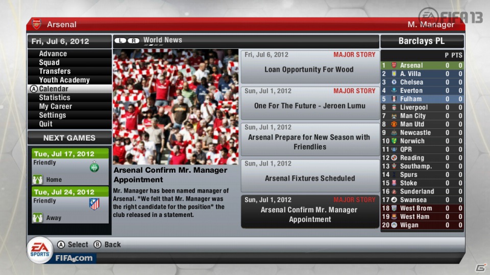 Wii U Fifa 13 ワールドクラス サッカー Wii U版ならではのgamepadを活用したゲームシステムを紹介 ゲーム情報サイト Gamer