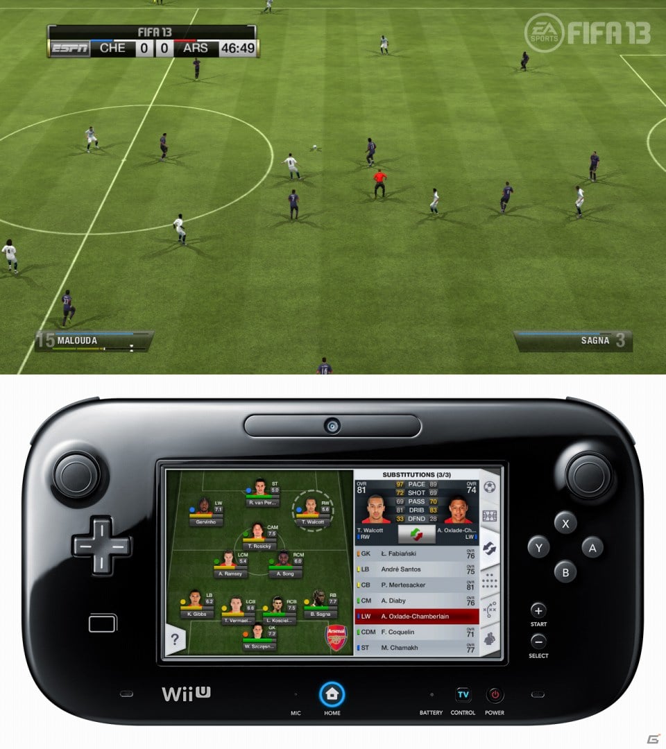 Wii U「FIFA 13 ワールドクラス サッカー」Wii U版ならではのGamePadを活用したゲームシステムを紹介の画像6
