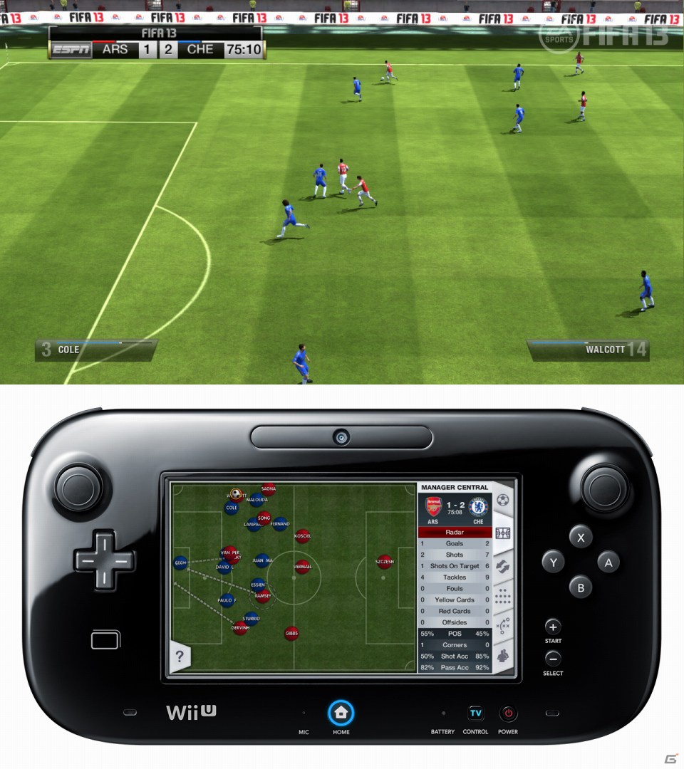 Wii U「FIFA 13 ワールドクラス サッカー」Wii U版ならではのGamePadを活用したゲームシステムを紹介の画像7