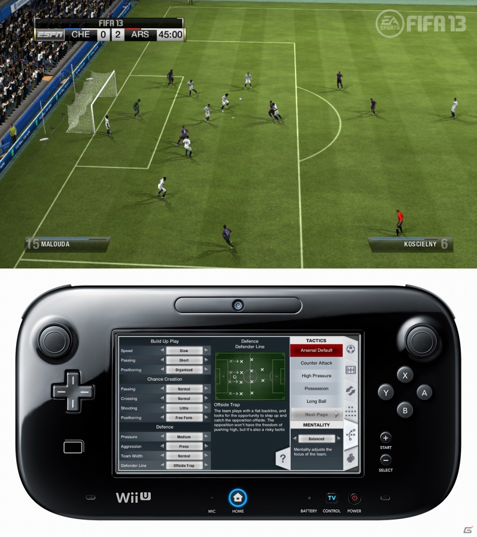 Wii U Fifa 13 ワールドクラス サッカー Wii U版ならではのgamepadを活用したゲームシステムを紹介 ゲーム情報サイト Gamer