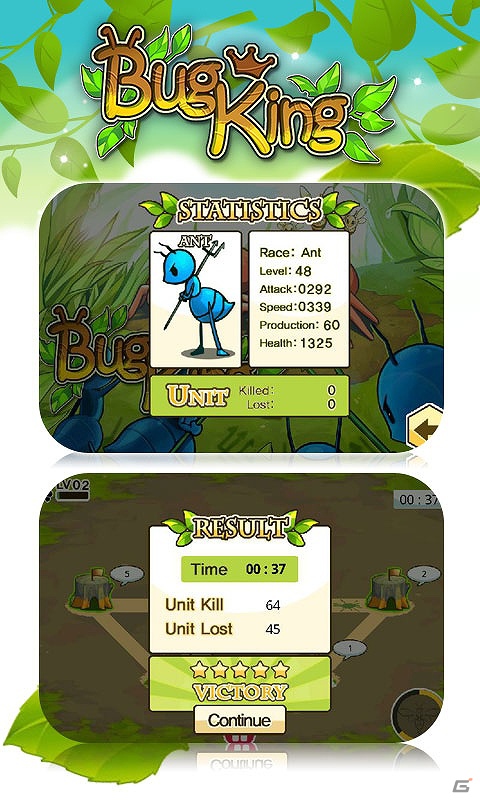 昆虫達のプライドをかけた戦い！Android「BugKing」配信開始の画像3